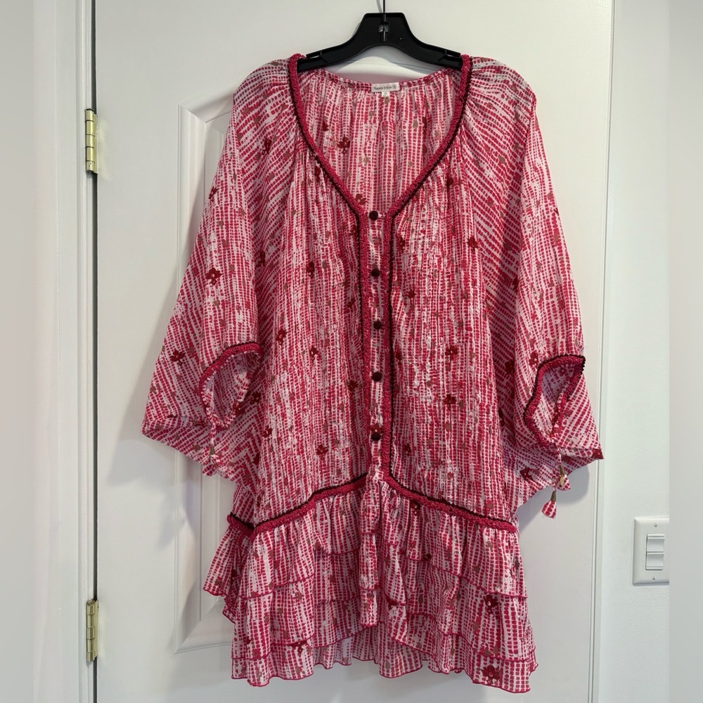 Poupette St Barth Poncho Nava Tunic Cover Up Dress $488